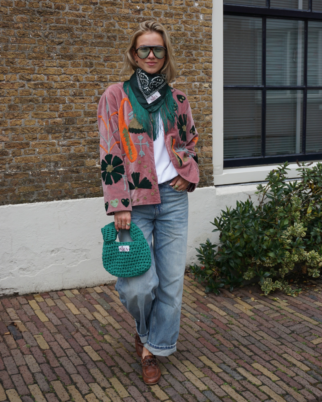 Suzani Velvet Jacket - Powder pink