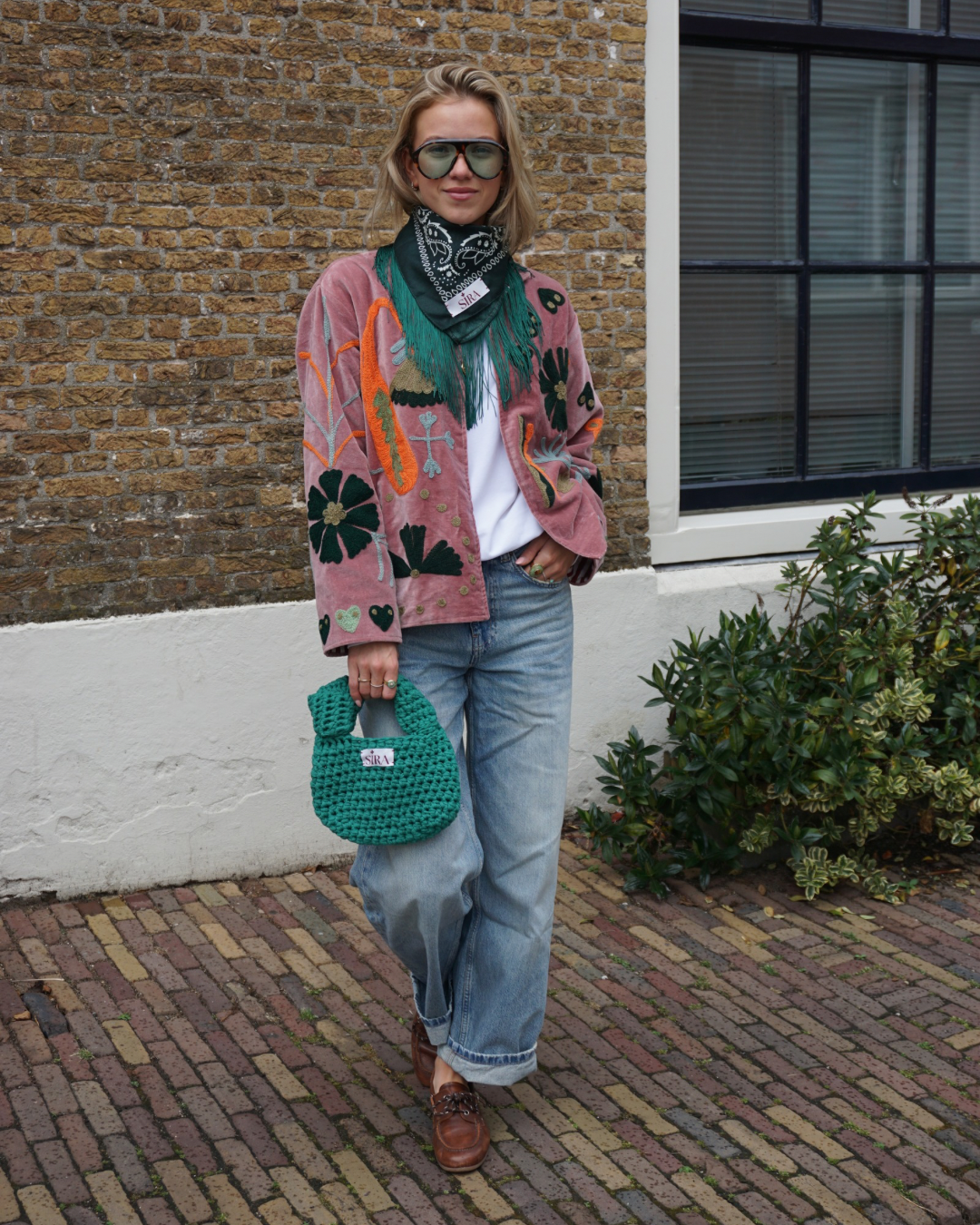Suzani Velvet Jacket - Powder pink