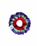 Bloom crochet scrunchie - Paars/groen/rood