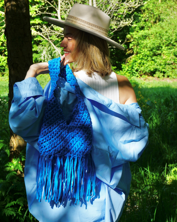 Kira fringe bag - Blauw