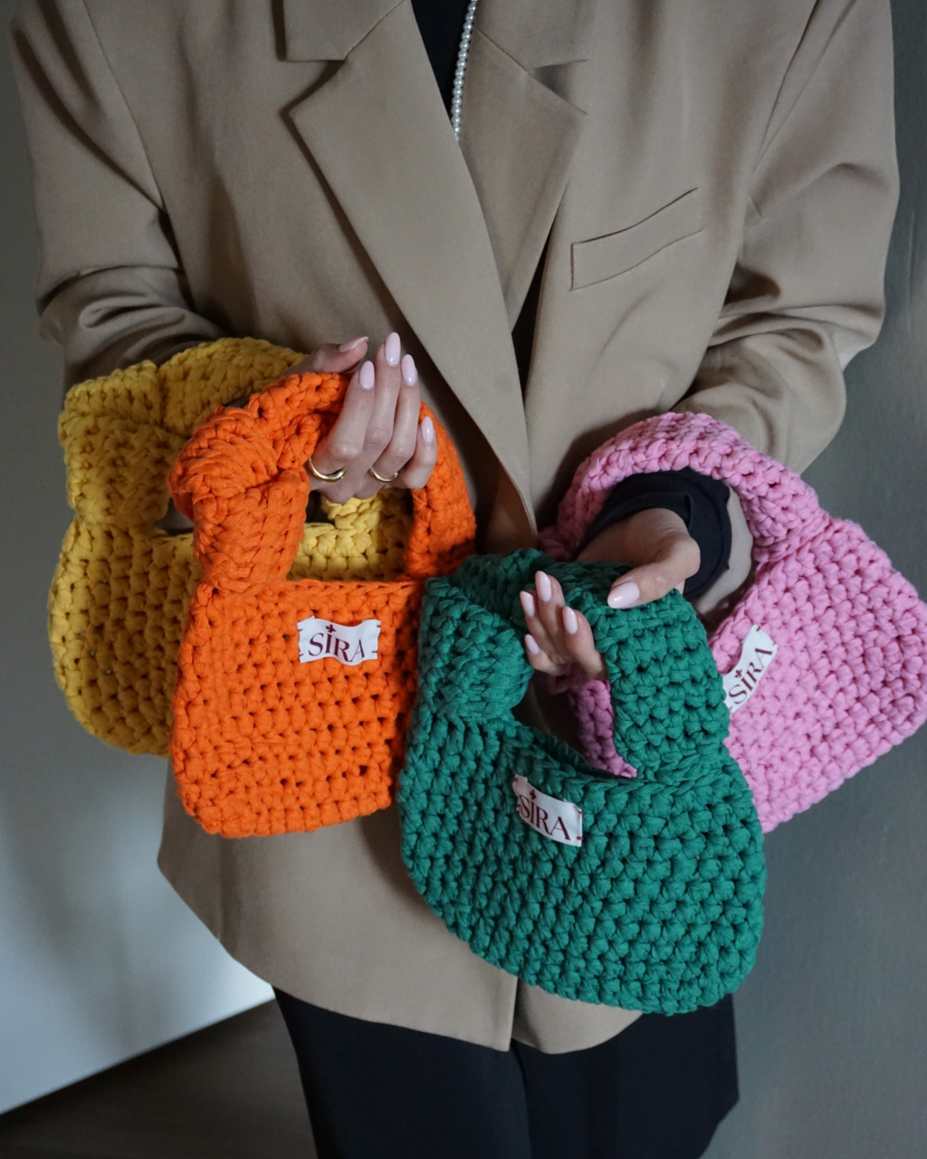Jody crochet bag - Oranje