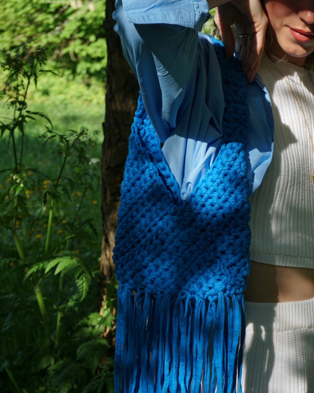 Kira fringe bag - Blauw