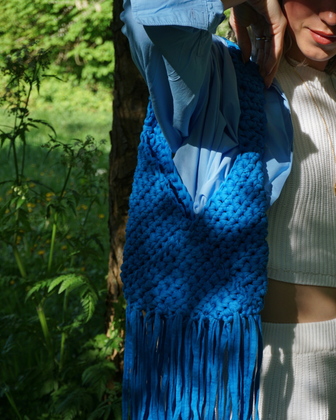 Kira fringe bag - Blauw