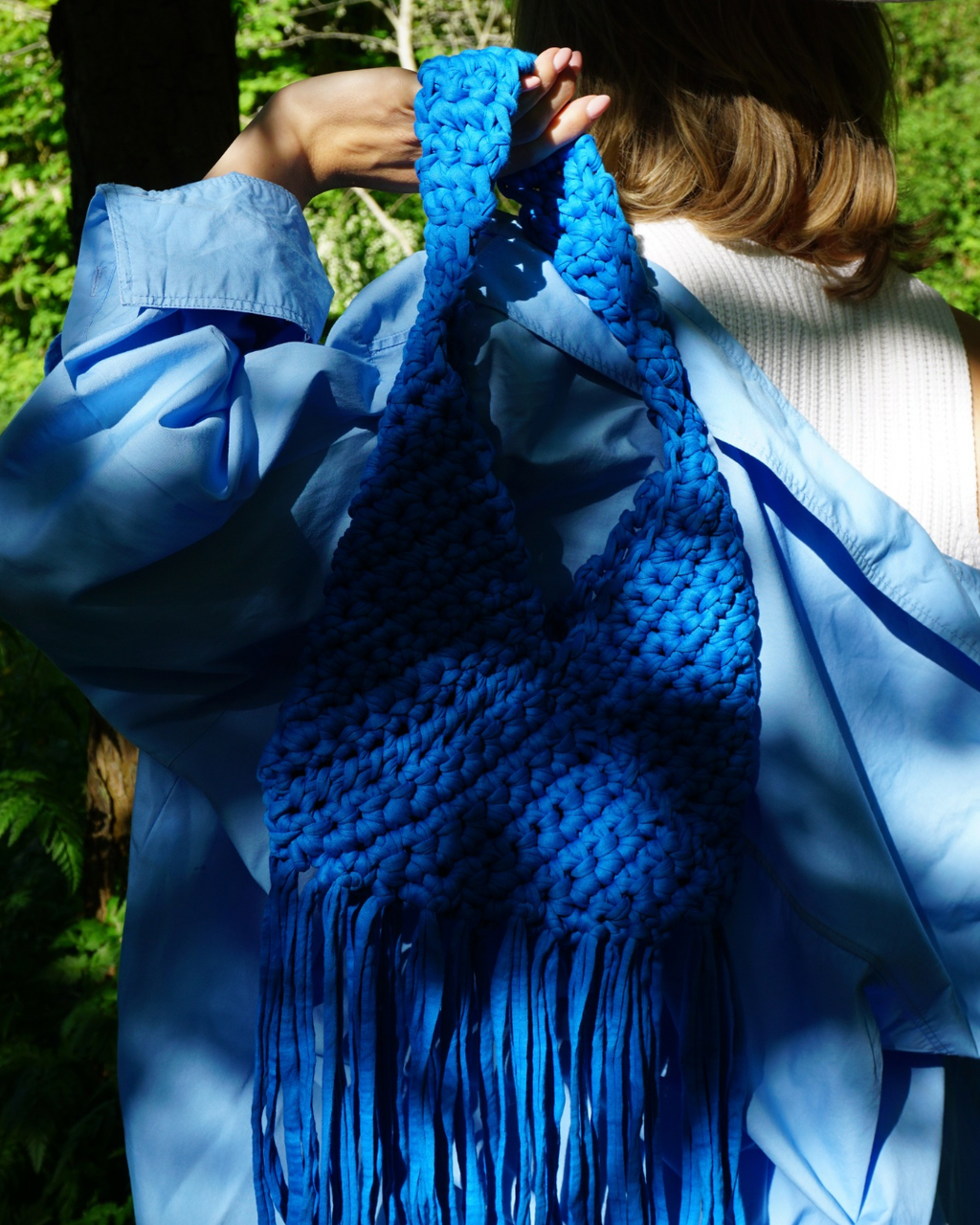 Kira fringe bag - Blauw