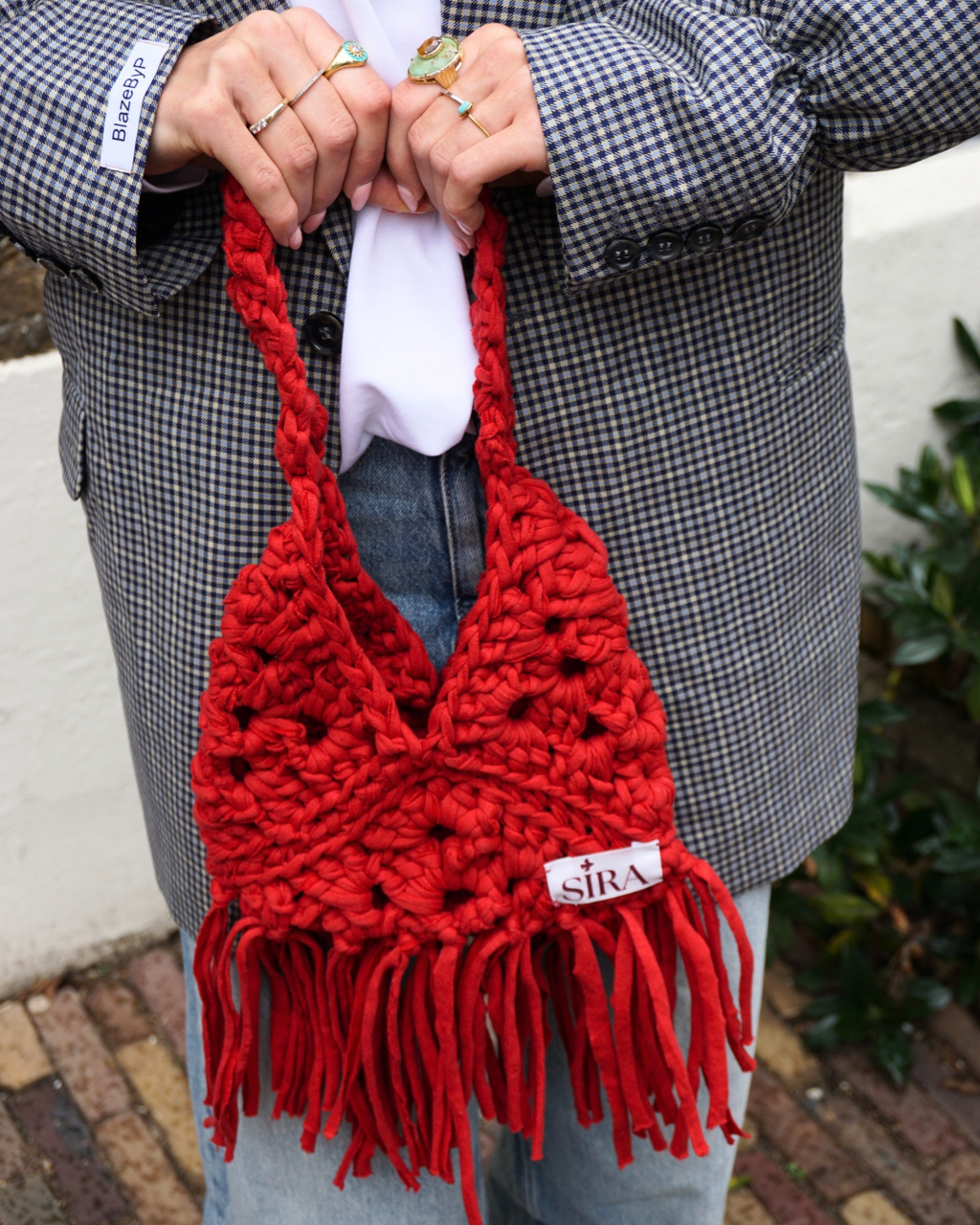 Kira fringe bag - Rood