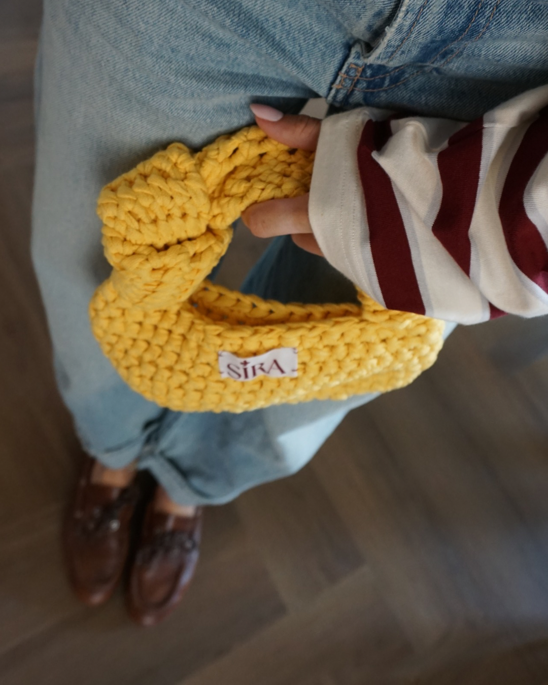 Jody crochet bag - Geel