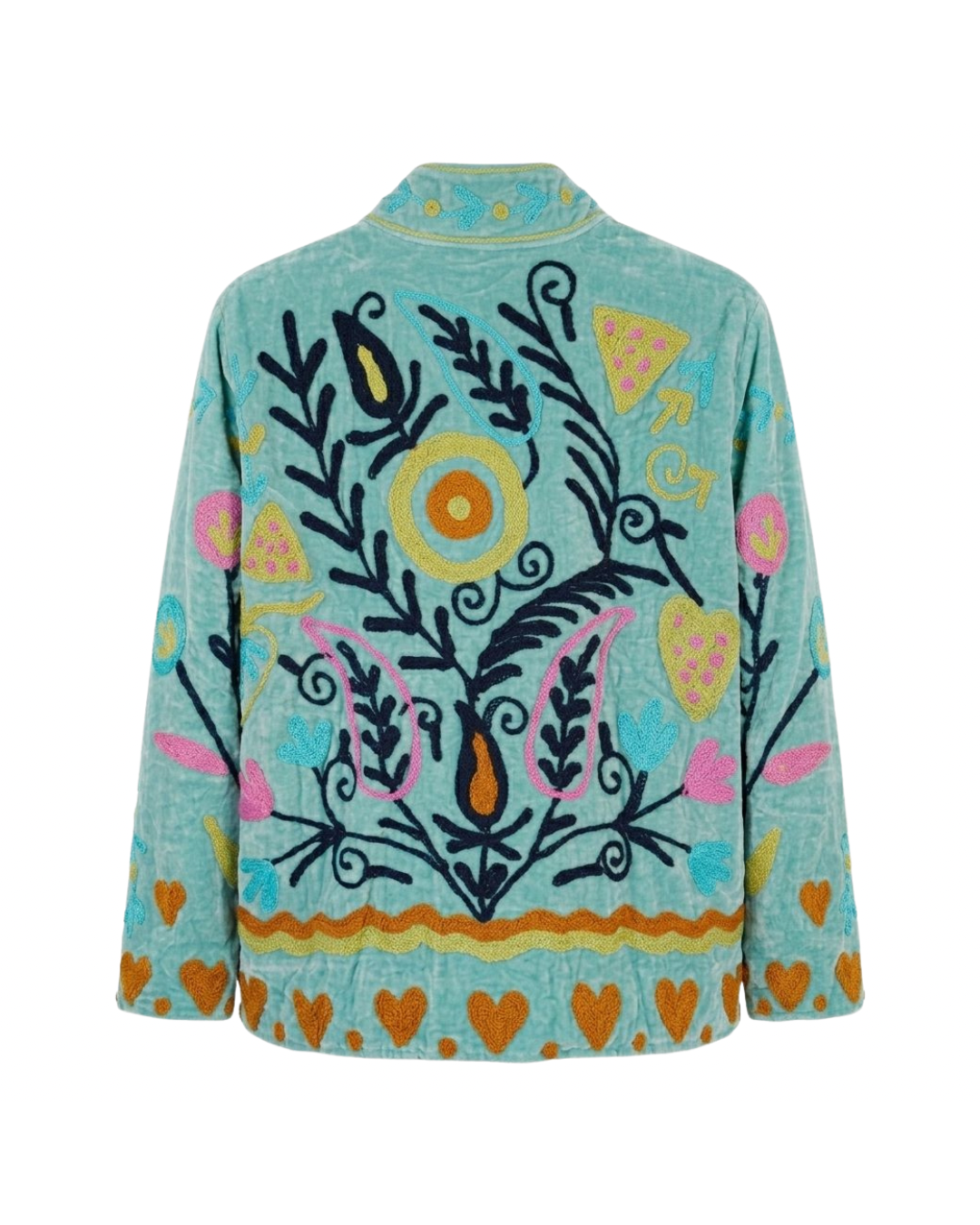Suzani Velvet Jacket - Minty blue