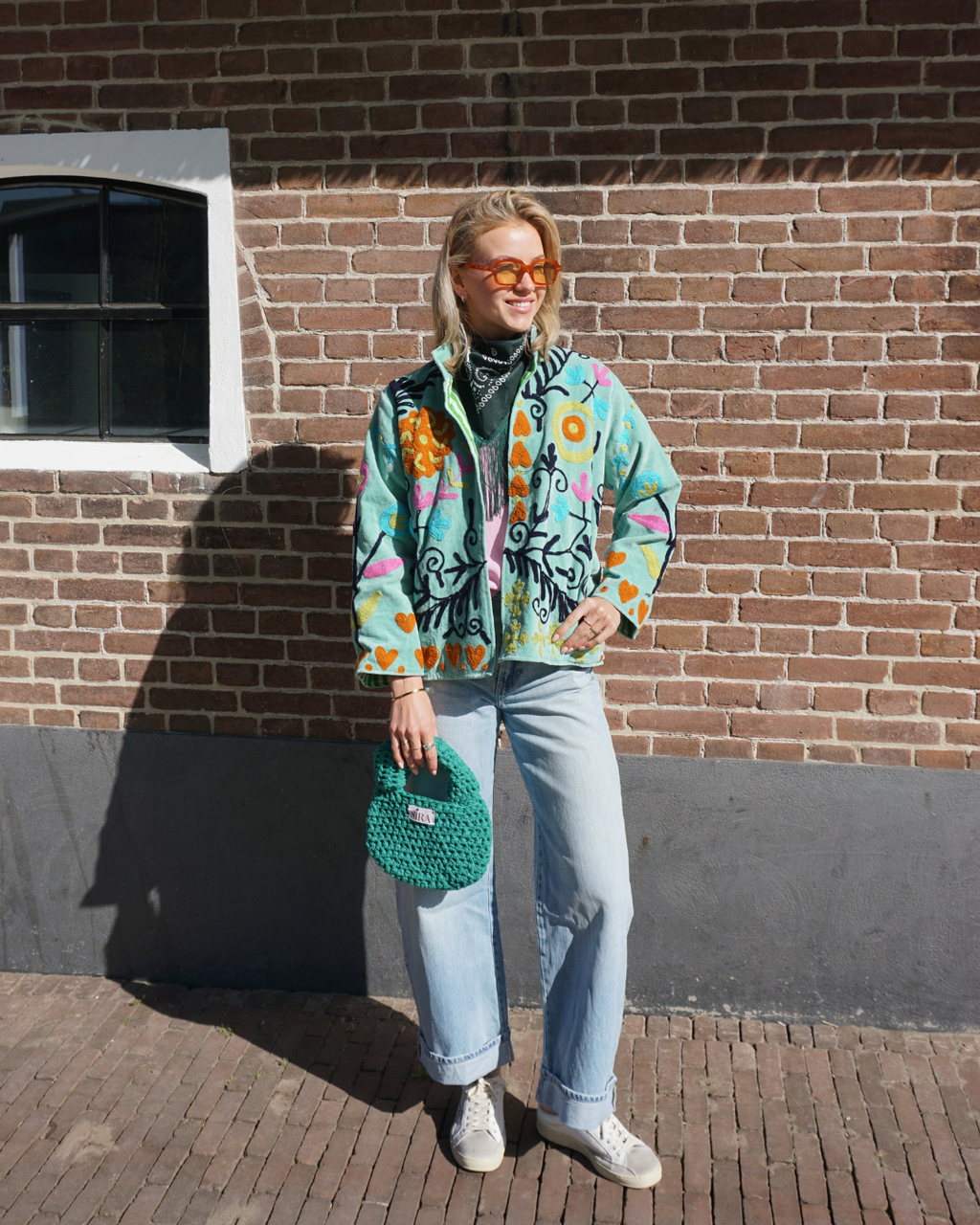 Suzani Velvet Jacket - Minty blue