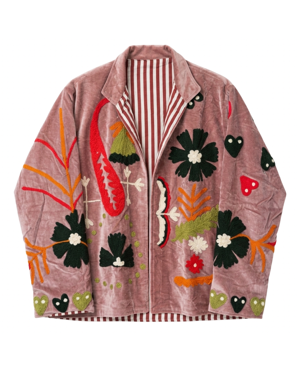 Suzani Velvet Jacket - Powder pink
