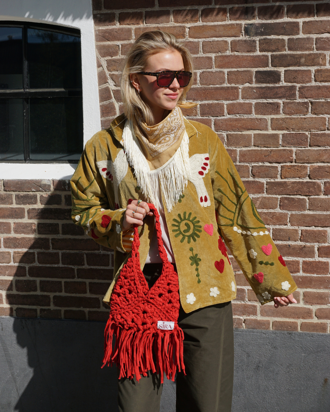 Kira fringe bag - Rood