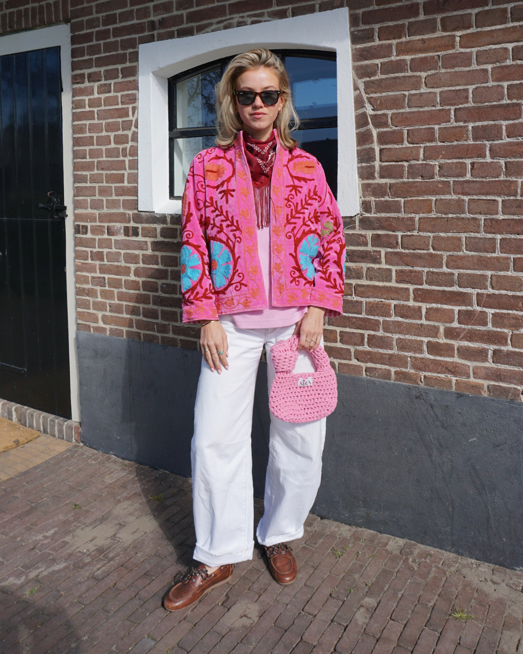 Suzani Velvet Jacket - Fuchsia Pink